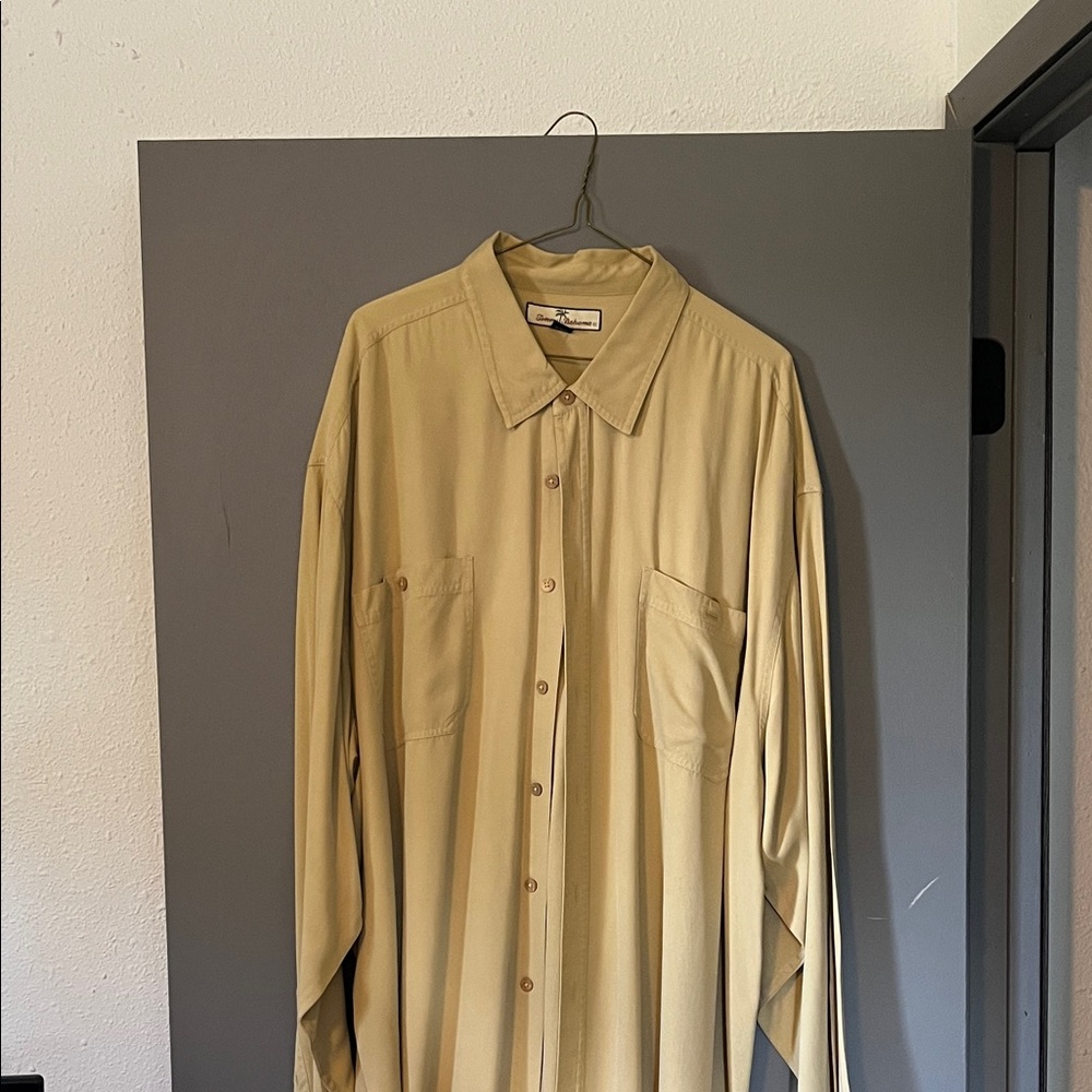 Tommy Bahama Light Tan Casual Button-Down Shirt